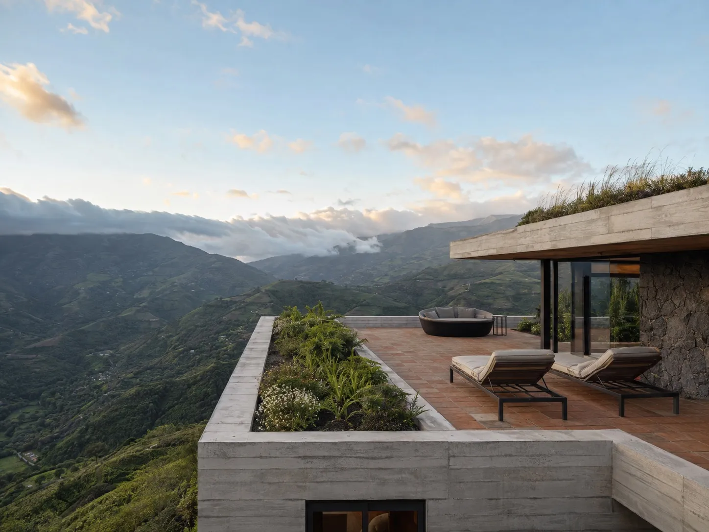 Azotea mirador sobre el valle
